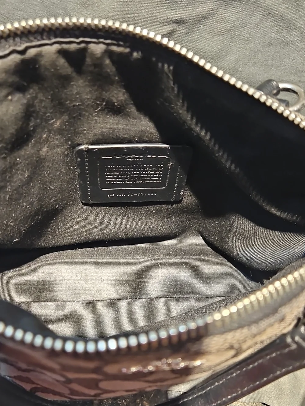 Coach Signature Small Satchel in Black/Charcoal